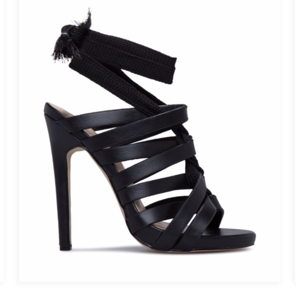 🖤SHOEDAZZLE BLACK HEELED SANDALS🖤  NWT